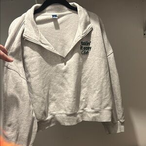 Gray Women's Crop Sweatshirt